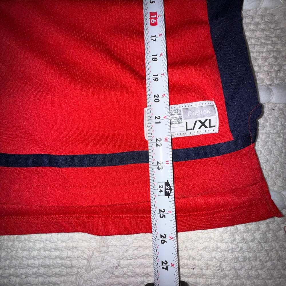 Reebok Washington Capitals Jersey Youth L/XL Red Ovechkin 8 NHL Hockey Captain C - Picture 7 of 7